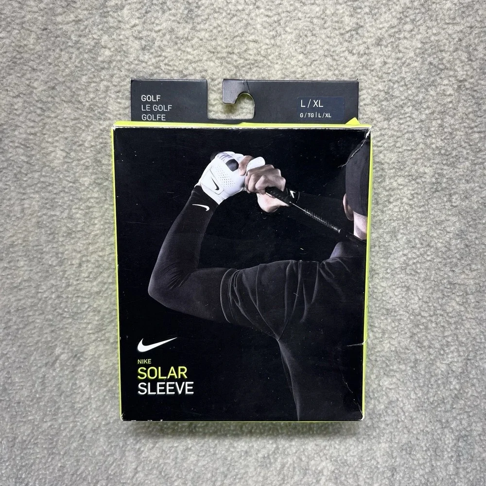 Nike Golf Solar Sleeve Arm Sleeves Black L/XL UV Protection NWT